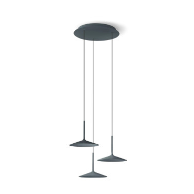 LINEA LIGHT POE_P3 Colgante 17W Gris Basalto Texturado