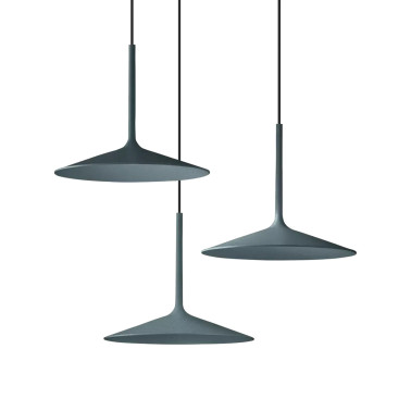 LINEA LIGHT POE_P3 Colgante 17W Gris Basalto Texturado
