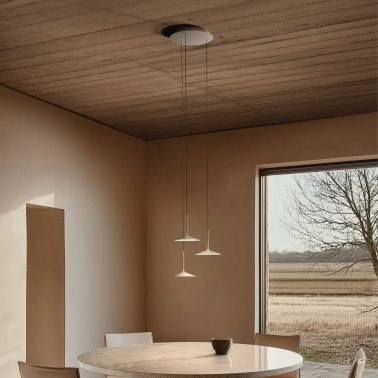 LINEA LIGHT POE_P3 Colgante 17W Blanco Texturado