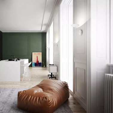 LINEA LIGHT POE_W Aplique 6W Blanco Texturado