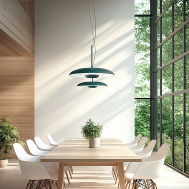 LINEA LIGHT BASIN_P Colgante 25W Verde Azulado