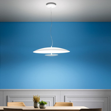 LINEA LIGHT HORIZON_P Colgante Luz Indirecta Blanco