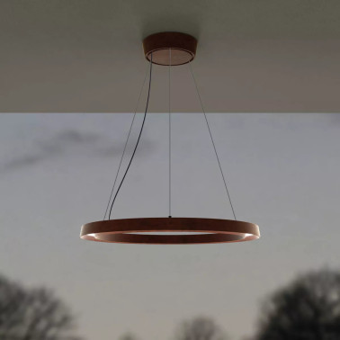 LINEA LIGHT LIRA_PR Colgante IP65 24W Marrón Oscuro