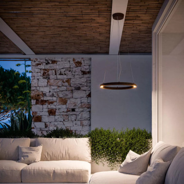 LINEA LIGHT LIRA_PR Colgante IP65 24W Negro Texturado