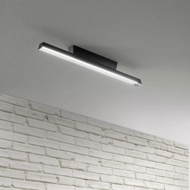LINEA LIGHT LIRA_SB L700 Plafón Lineal Negro Texturado IP65
