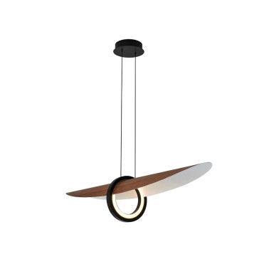 MANTRA ÓRBITA 1230 Colgante Negro-Nogal 2700K