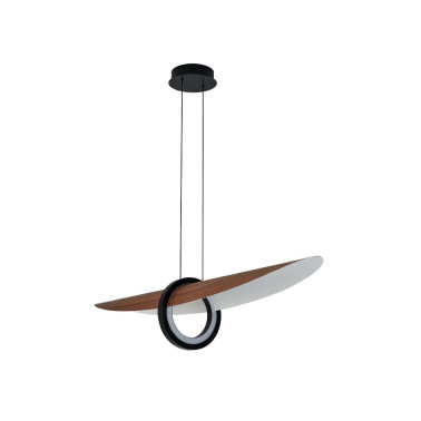 MANTRA ÓRBITA 1230 Colgante Negro-Nogal 2700K