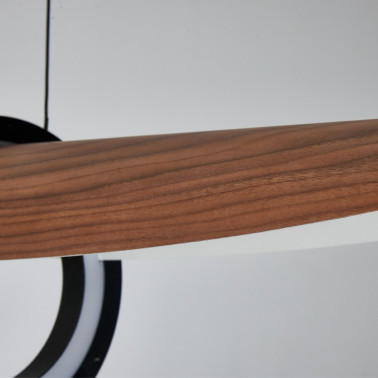 MANTRA ÓRBITA 1230 Colgante Negro-Nogal 2700K