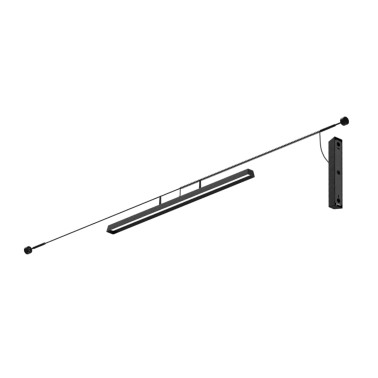 LINEA LIGHT LIRA_CABLE Colgante Lineal Negro Texturado