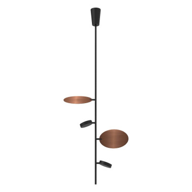 MANTRA ZYRA 1252 Plafón Negro-Cobre 2700K