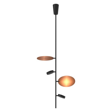 MANTRA ZYRA 1252 Plafón Negro-Cobre 2700K
