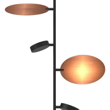 MANTRA ZYRA 1252 Plafón Negro-Cobre 2700K