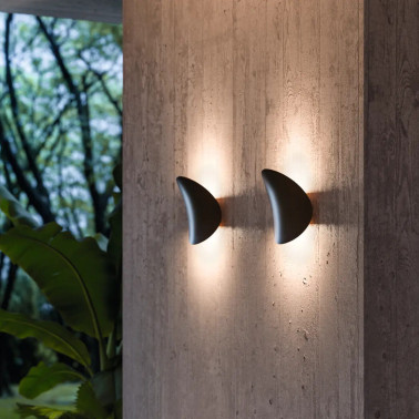 LINEA LIGHT ALBA_W65 Aplique Gris Texturado IP65 16W