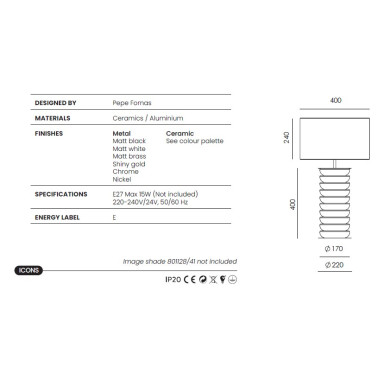 AROMAS DENTE Sobremesa Cerámica Personalizable