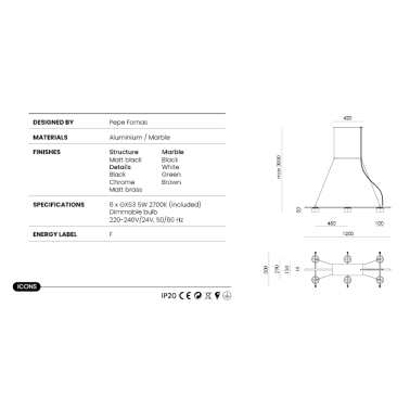 AROMAS HOREO 6L Colgante Mármol Personalizable