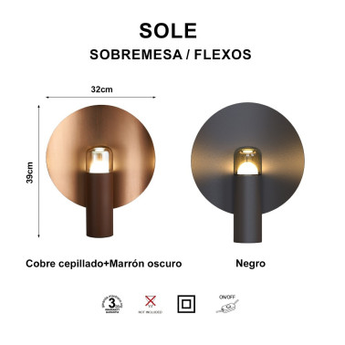 MANTRA SOLE 390 Sobremesa Cobre-Marrón