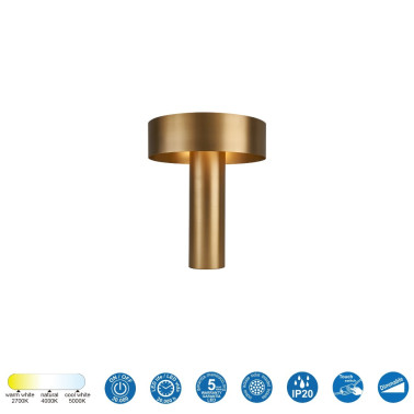 MANTRA DÓRICA 600 LED Sobremesa Oro