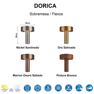 MANTRA DÓRICA 600 LED Sobremesa Marrón