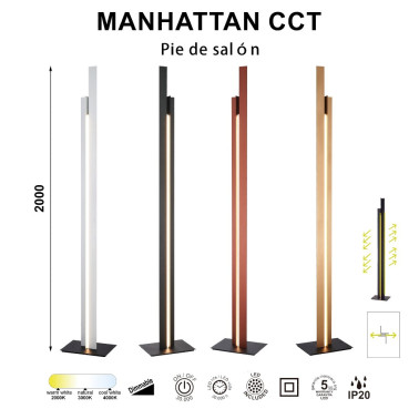 MANTRA MANHATTAN 2000 Led Pie Negro CCT