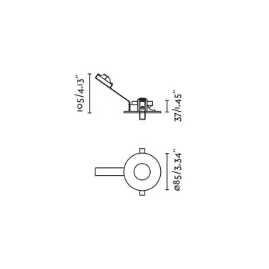 FARO NIVA PINHOLE IP65 Empotrable Blanco