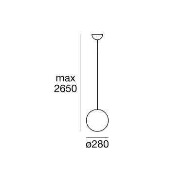 LINEA LIGHT OH!_P65 280 Colgante Blanco E27