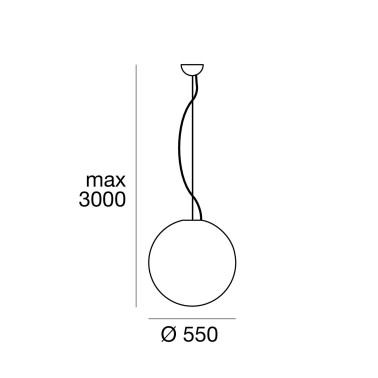 LINEA LIGHT OH!_P65 550 Colgante Blanco E27