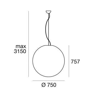 LINEA LIGHT OH!_P65 750 Colgante Blanco E27