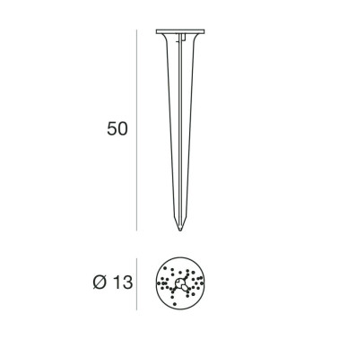 LINEA LIGHT Accesorio Piqueta Ø130x500 mm