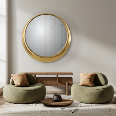 SCHULLER ALAN 87x87 Espejo Pan De Oro