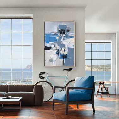 SCHULLER PAISAJE AZUL Pintura Acrílica 83X123