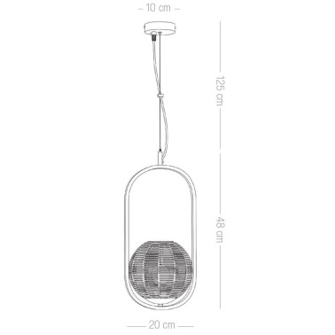 ILUSORIA LOOP 1L Colgante Cuerda Personalizable