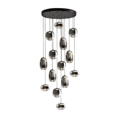 SCHULLER ONICE Colgante 14L Negro-Smoky