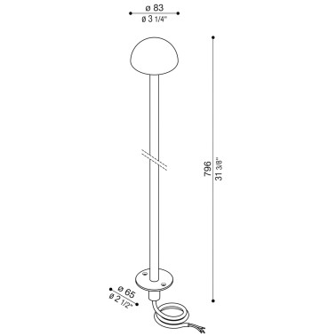 LOMBARDO POD 750 Baliza de Jardín Negro 4,5W