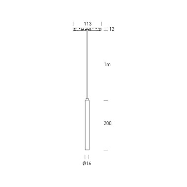 HOFF LIGHT MONZA 3 TUBE Colgante 3W 2700K 36º