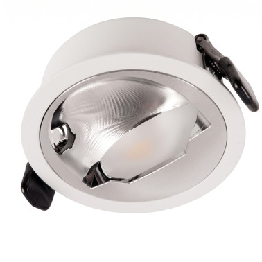 Óptica asimétrica y reflector cromado