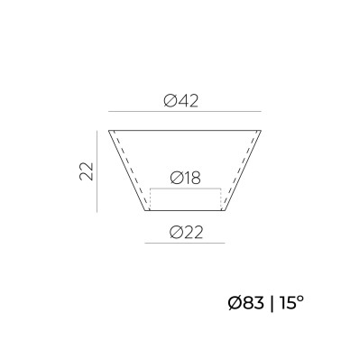 ACB KIDAL Accesorio Reflector Ø83 15º