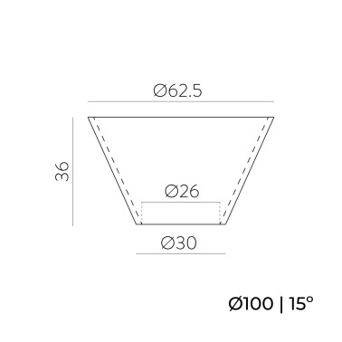 ACB KIDAL Accesorio Reflector Ø100 15º
