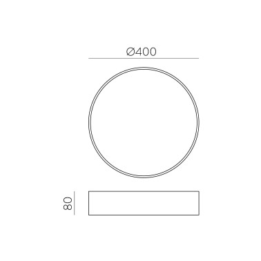 ACB PARIS 400 Plafón de Techo Blanco 3CCT 32W IP54