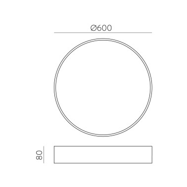 ACB PARIS 600 Plafón de Techo Blanco 3CCT 58W IP54