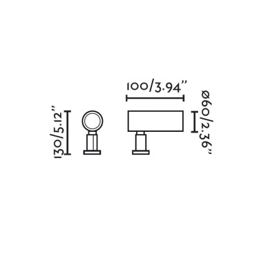 FARO SAU XS 85 Proyector-Estaca Negro 2700K 24V