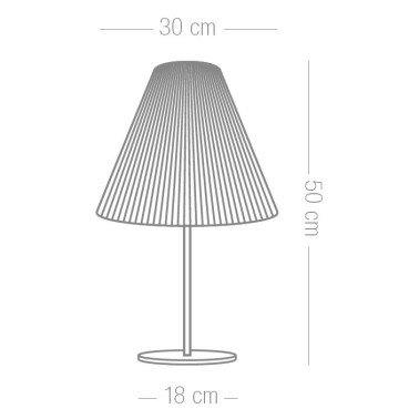 ILUSORIA NATURAL Ø30 Lámpara Sobremesa Cuerda Personalizable