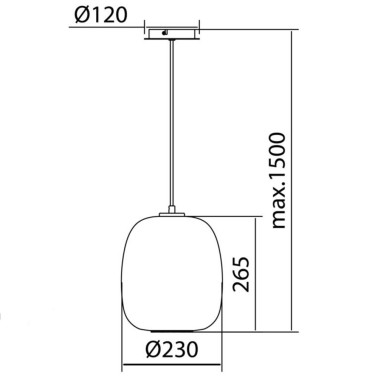 MDC JAP Colgante 230 Negro Mate