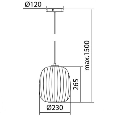 MDC JAP Colgante 230 Rayado Negro Mate