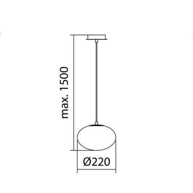 MDC PRESS Colgante 220 Negro Mate