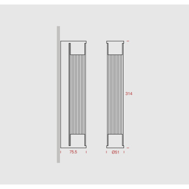 ONOK FIL WALL Aplique Negro