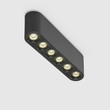 ONOK DIO S 6P Plafón Negro Mate de Superficie 14W