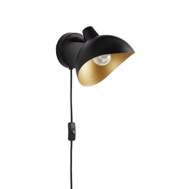 NOVA LUCE GETI Aplique Cable Negro-Oro