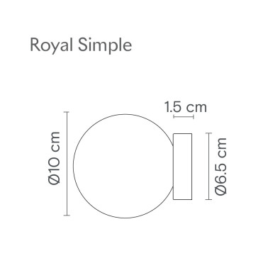 ROBIN ROYAL Simple Aplique Latón-Alabastro