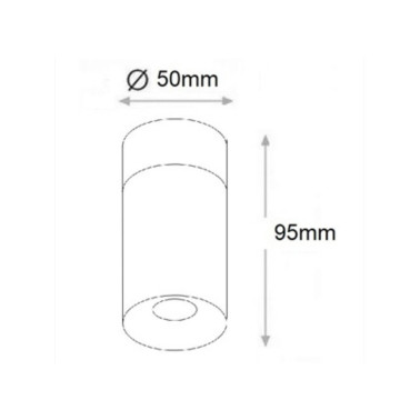 INCOLAMP Cilindro Pequeño Superficie G9 Blanco