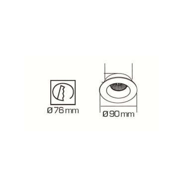INCOLAMP 558 Empotrable Cóncavo GU10 Blanco Ø90